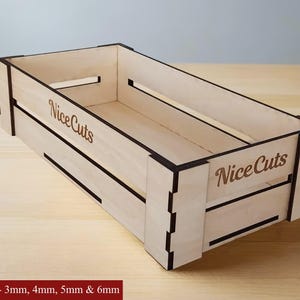 File di taglio laser per casse di legno rustiche - Scatola regalo personalizzata SVG, organizer da scrivania DXF, arredo bagno personalizzato, file laser per scatole pronte per CNC
