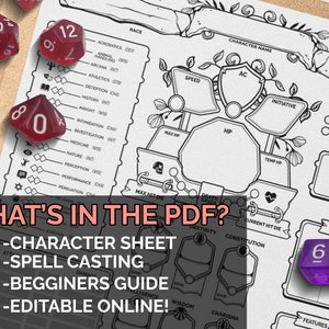 Dnd 5e Dm Tools Cheat Sheet and Character Sheet DM Quick - Etsy