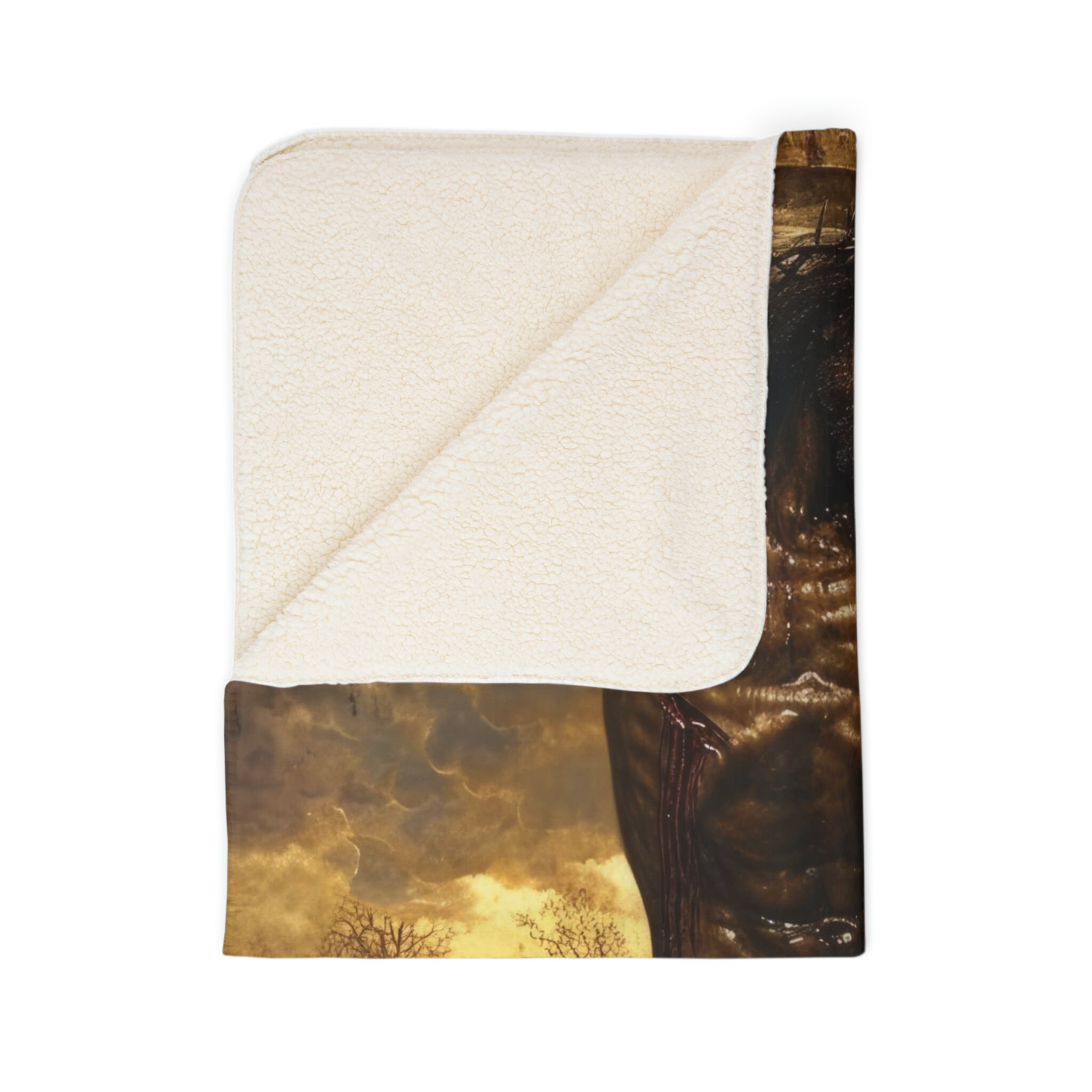 Black Jesus on the Cross Fleece Sherpa Blanket Black History Month ...