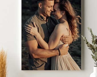 Gepersonaliseerde canvasafdruk van je foto, aangepaste muurdecoratie, zinvol cadeau