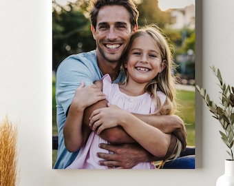 Gepersonaliseerde canvasafdruk van je foto, aangepaste muurdecoratie, zinvol cadeau