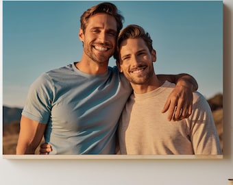 Gepersonaliseerde canvasafdruk van je foto, aangepaste muurdecoratie, zinvol cadeau