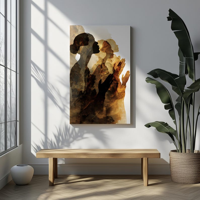 African Women Praying Canvas Art | Spiritual Black Woman Faith Wall ...