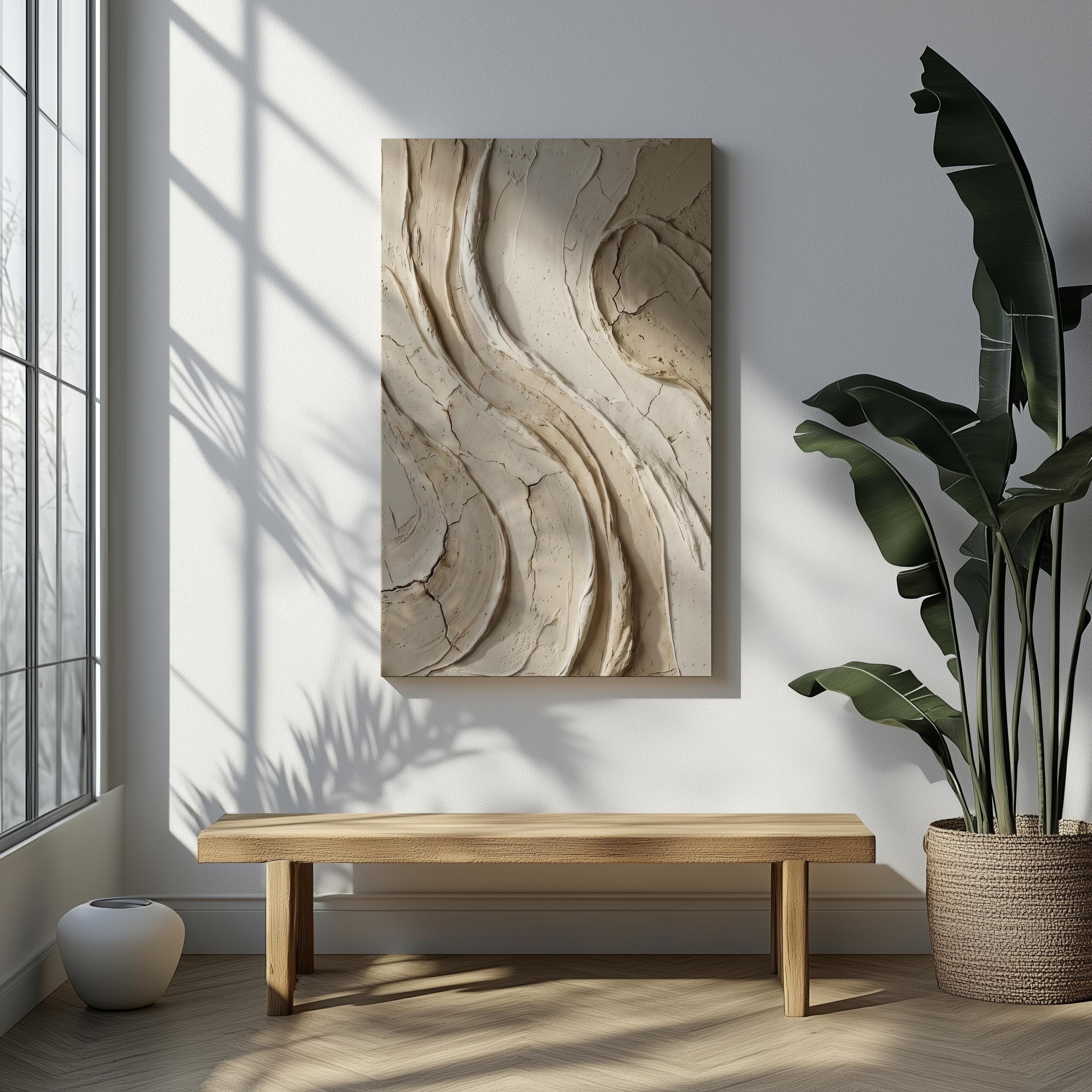 Minimalist Wabi Sabi Abstract Canvas, Neutral Japanese Zen Wall Art ...