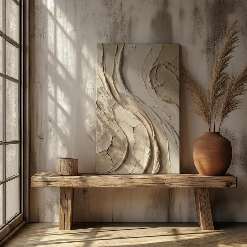 Minimalist Wabi Sabi Abstract Canvas, Neutral Japanese Zen Wall Art - Etsy