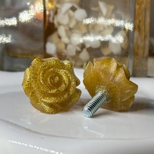 Rose License Plate Bolts Gold Holographic, Universal Car Screws, Custom Plate Bolts, JDM Car Accessories Gift