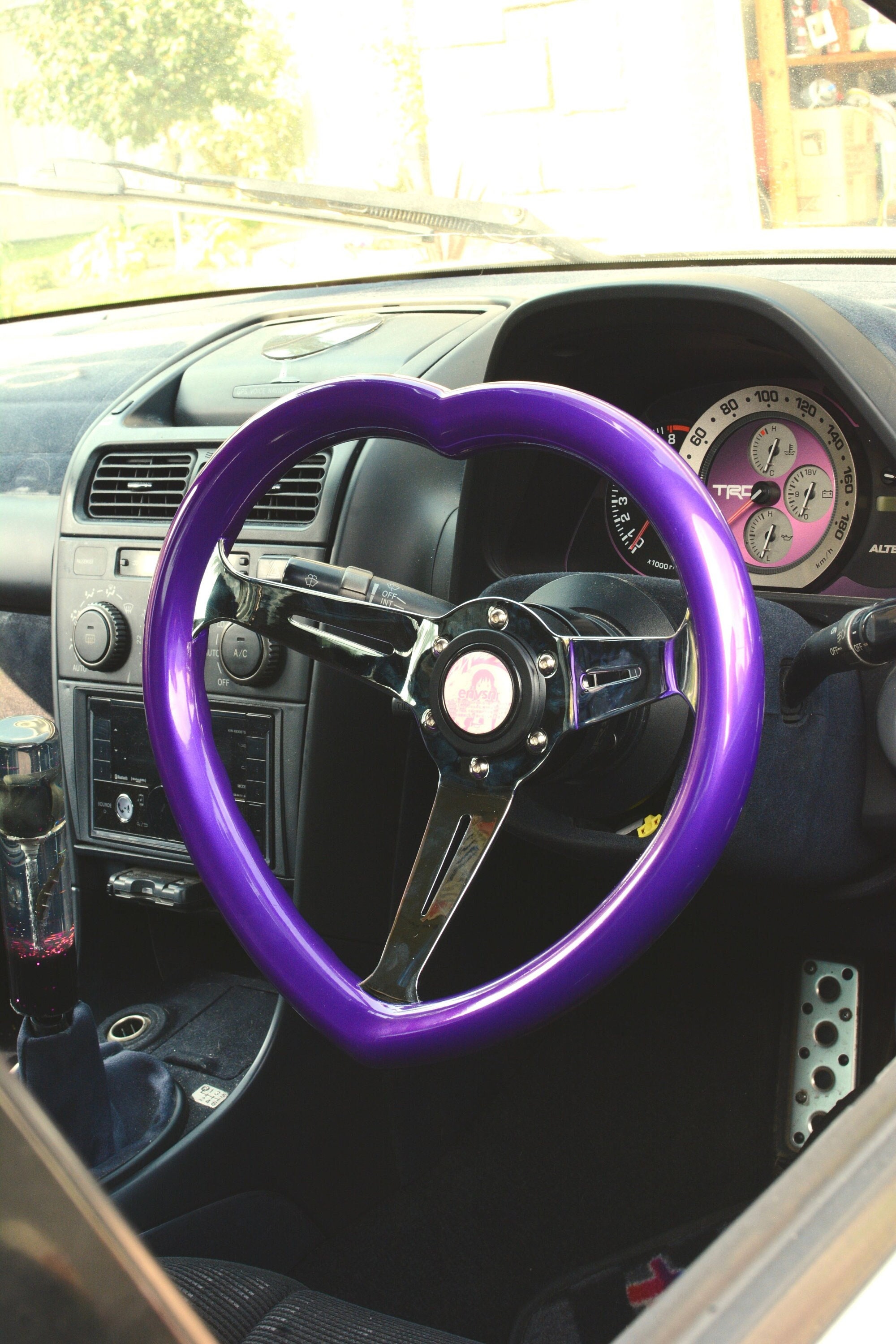 Volante en forma de corazón