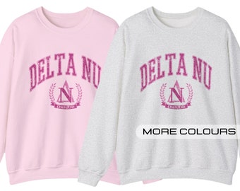 LEGALLY BLONDE SWEATER Delta Nu Jumper Elle Woods Quote Legally