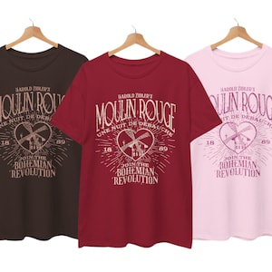 MAGLIETTA MOULIN ROUGE Moulin Rouge Musical West End Lamour Stampa grafica Top regalo per fan del teatro musicale