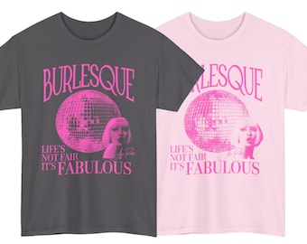 BURLESQUE T SHIRT Christina Aguilera Top  Burlesque Movie Graphic Print Tee Musical Theatre Merch West End Show