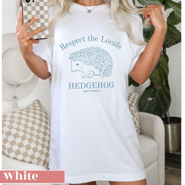 T-shirt hérisson vintage, cadeau pour propriétaire de hérisson, haut animal idiot, cadeau étrange pour amateur d'animaux de compagnie cottagecore, vêtements décontractés mignons de la nature sauvage