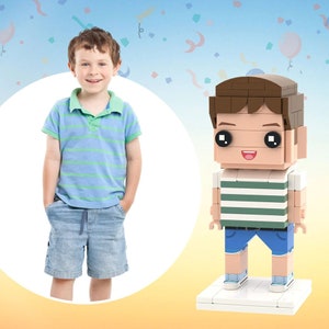 Fun Custom Brick Figures, 3D Personalized Photo Minifigure Gift, Create Your Own Customised Picture Puzzle Figurine, Best Gift for Boyfriend