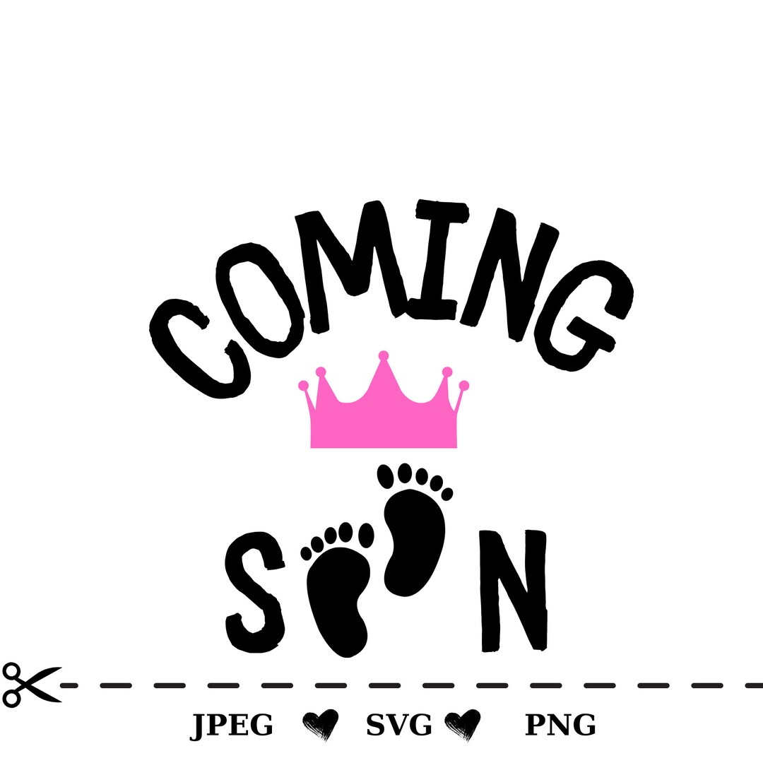 Baby Girl Coming Soon Svg for Pregnant Women Pregnant Shirt Etsy