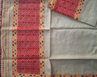 Muga mekhela chador with Blouse pc from Assam