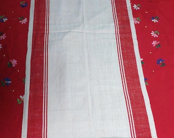Handwoven silk by Cotton Table runner from Assam