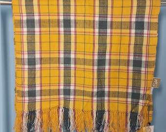 Eri silk stole with turmeric natural dye from Assam