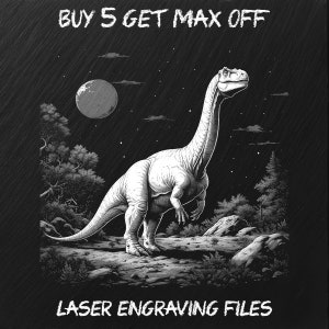 Laser Engraving File PNG, Slate Coaster Board Sign Tray Photo Picture Image, CNC Router, CO2, Lightburn, Glowforge, Xtool, dinosaur