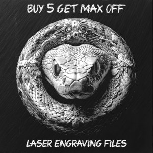 Laser Engraving File PNG, Slate Coaster Board Sign Tray Photo Picture Image, CNC Router, CO2, Lightburn, Glowforge, ,Timber Rattlesnake