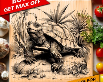 Fichiers de gravure laser tortue de mer : Art de la gravure sur bois PNG
