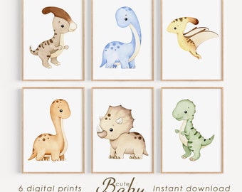 Dinosaur prints, dino print, nursery wall art, printable dinosaurs poster