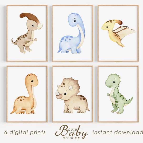 Dinosaur prints, dino print, nursery wall art, printable dinosaurs poster