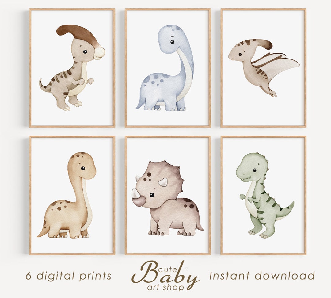 Dinosaur Prints Nursery Dino Wall Art Nursery Print - Etsy