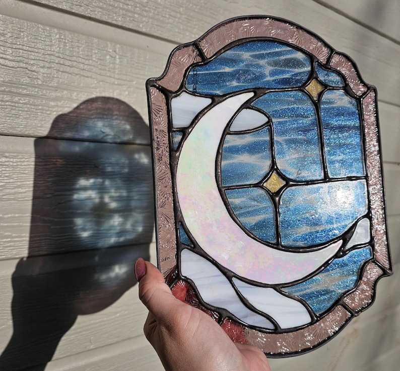 Moon Sky Stained Glass Pattern - Etsy
