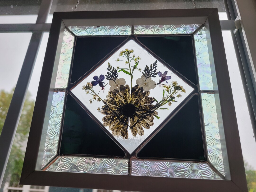 Pressed Flower Stained Glass Etsy