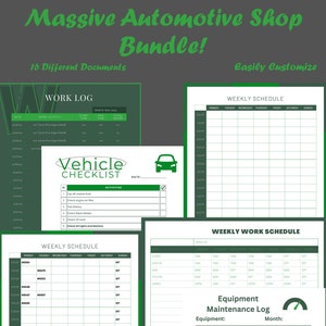 Automotive Shop Document Bundle - Invoice Templates - Canva Templates - PDFs - Word Docs - Starter Pack