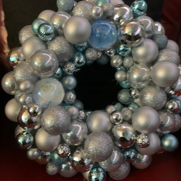 Christmas Bauble Wreath Etsy UK