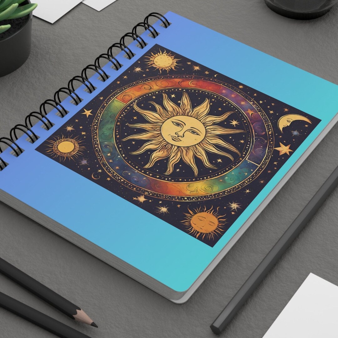 Sun Moon Stars Journal Celestial Dream Notebook - Etsy