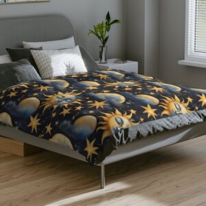 Stars and Moon Minky Blanket main image 1