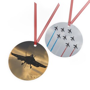 Naval Jet Fighter Metal Ornament, Jet Fighter Ornament, Approach for Landing Ornament, Home Accessory, Christmas Tree Ornament, Air Show