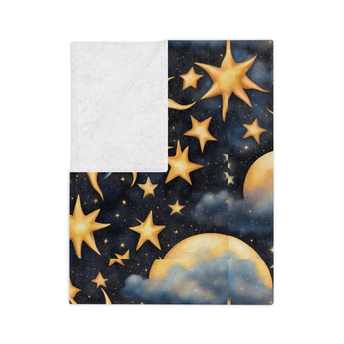 Stars and Moon Minky Blanket main image 0