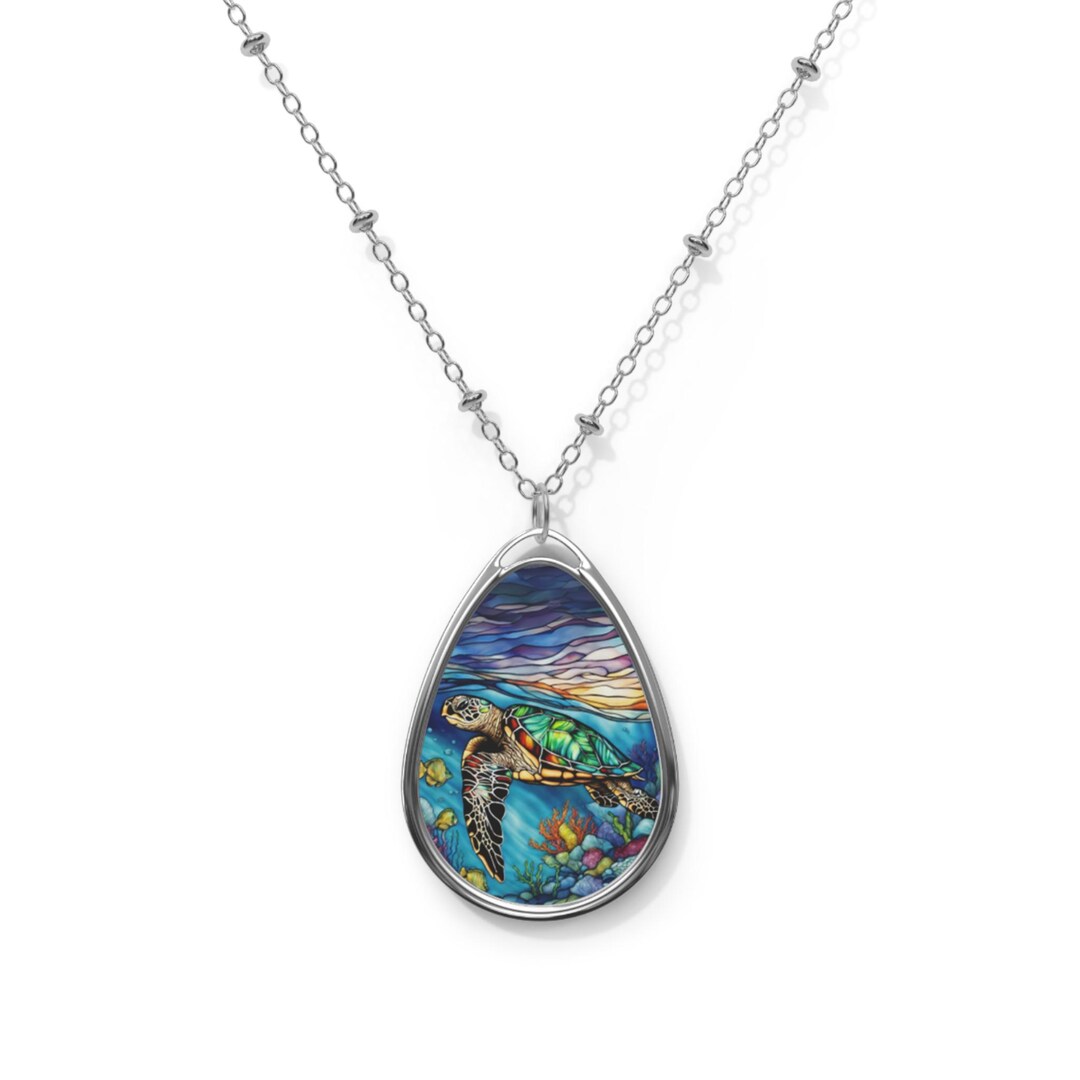 Collana con ciondolo tartaruga marina in argento Collana con ciondolo tartaruga marina in argento