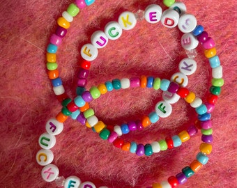 Beaded bracelet, F EDs <3