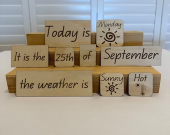 Wooden Calendar Set
