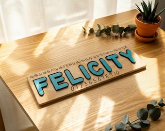 Custom Wooden Name Puzzle: Personalized Learning Toy