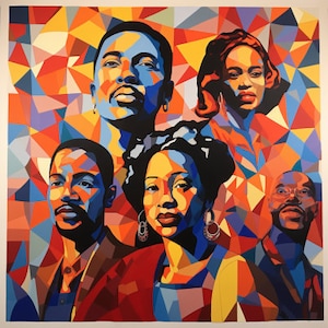 The Harlem Renaissance, Wall Art, Jazz and Blues Wall Art, Black Vision Art, AI Digital Art, Black Art