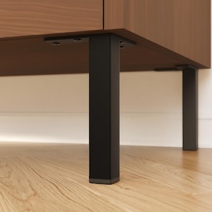 Möbelfüße 10/15/20/25 cm | LUZERN | 2 Farben, rechteckig | Möbelbeine, Schrankfüße, Sockelfuß für Schrank, Couch, Sofa, Bett oder Sideboard