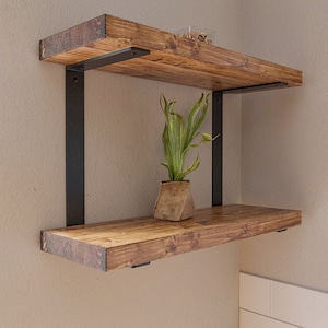 Double shelf brackets 15/20/25/30 cm | HARTENBERG | Shelf brackets, L-shaped wall shelf brackets, brackets, shelf supports