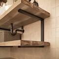 Double bracket for washbasin 15/20/25/30/35/40/45 cm LAHN - 6 sizes - 2 colors - Washbasin bracket including screws