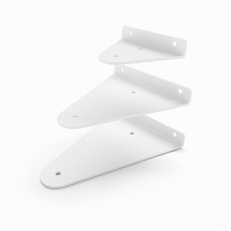 Shelf bracket 8/14/17 cm STOLBERG 2 colors incl. screws White