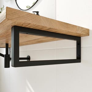 Washbasin bracket 20/25/30/35/40/45/50 cm SAAR, 15 cm height, 3 colours, including screws