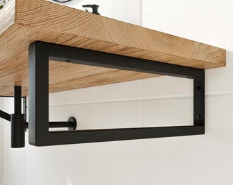 Wastafelbeugel 20/25/30/35/40/45/50 cm SAAR, 15 cm hoog, 3 kleuren, inclusief schroeven