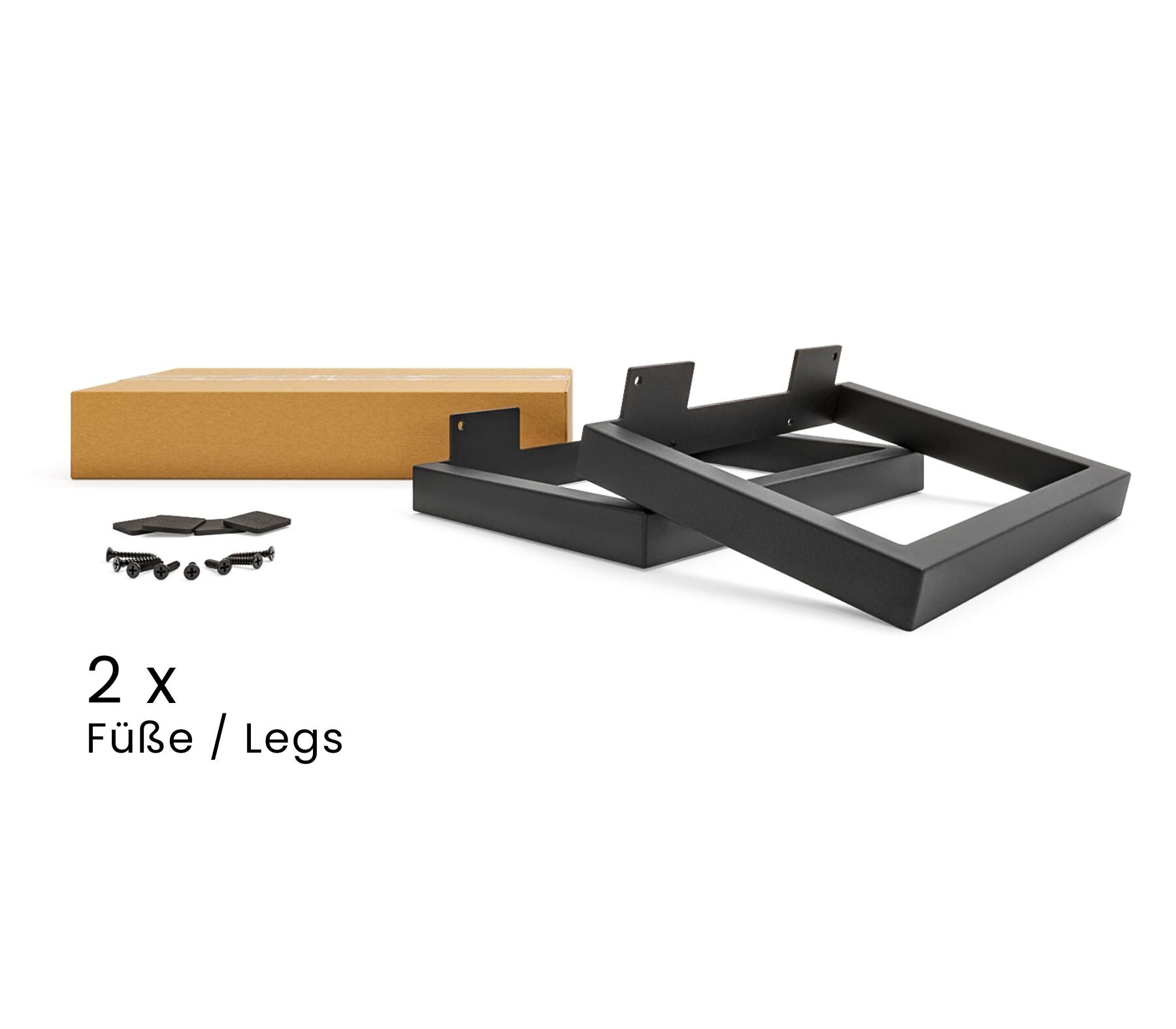HEVVA 20 cm hoge meubelpoten 20/25/30/35/40/45/50 cm | Graz | Meubelpoten, kastpoten, sokkelpoot voor kast, bank, sofa, bed of dressoir | (25 cm, 2-delig - heldeklaag