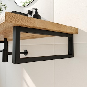 Support de lavabo 20/25/30/35/40/45/50 cm RHEIN, console de lavabo hauteur 15 cm, 3 couleurs, vis incluses