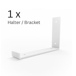 Shelf holder 10/15/20/25/30 cm RIEDBERG Shelf Angle, L-Shaped Wall Shelf Bracket, Console, Shelf Brackets Weiß/White