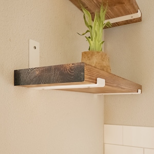 Shelf holder 10/15/20/25/30 cm RIEDBERG Shelf Angle, L-Shaped Wall Shelf Bracket, Console, Shelf Brackets image 3