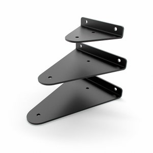 Shelf bracket 8/14/17 cm STOLBERG 2 colors incl. screws Black